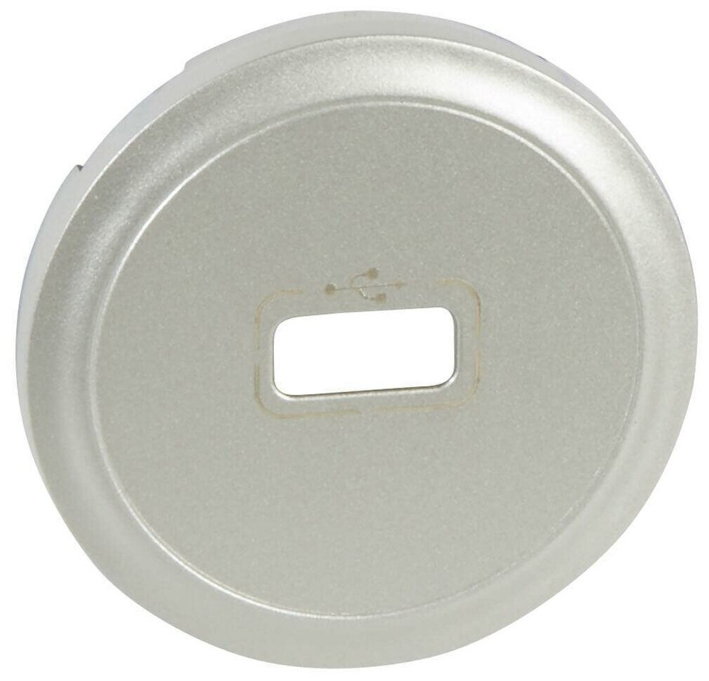 Celiane 068553 Крышка розетки USB (титан) Legrand - фото №1