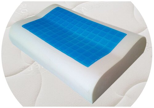 Подушка Wave Gel ортопедическая 60*40*11/13 с охлаждающим гелем