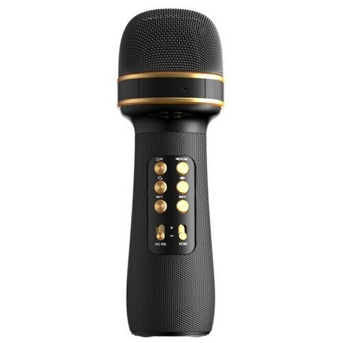 Беспроводная колонка + Микрофон-караоке с функцией изменения голоса WSTER WS-898, черный