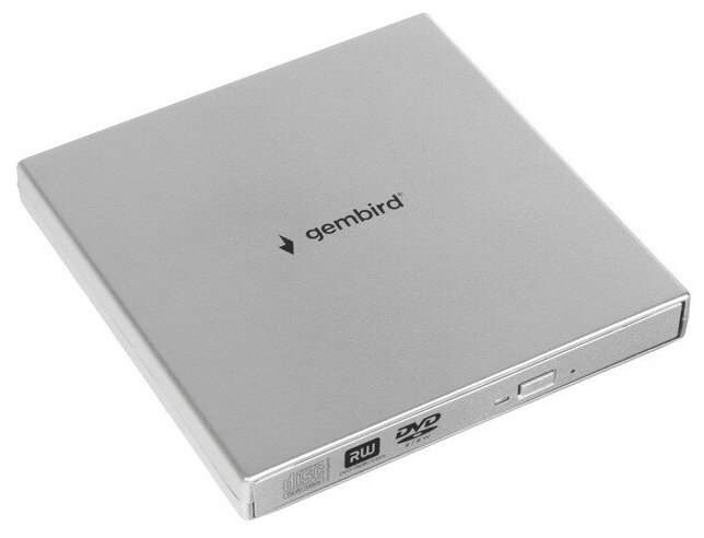 Внешний привод DVD Gembird DVD-USB-02-SV USB 2.0 серебристый