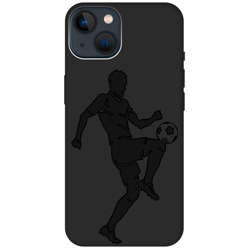 Силиконовый чехол на Apple iPhone 13 Mini / Эпл Айфон 13 мини с рисунком Football Soft Touch черный