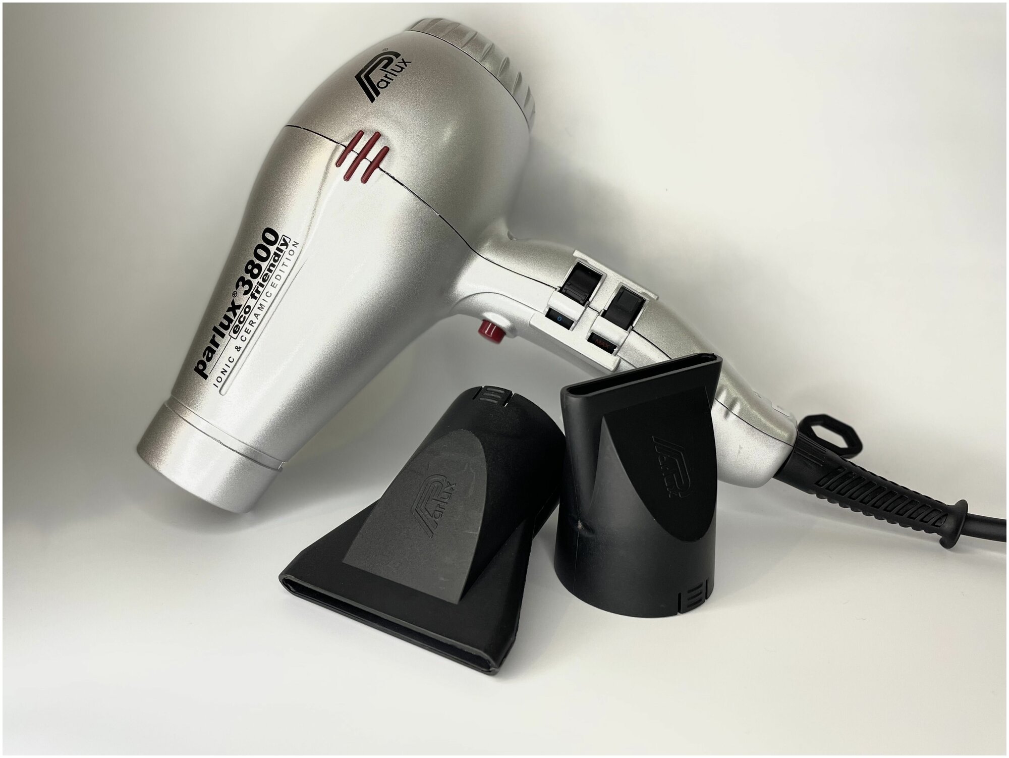 Фен для волос Parlux 3800 Eco Friendly Ionic & Ceramic Pro 2100 Вт серый - фотография № 4