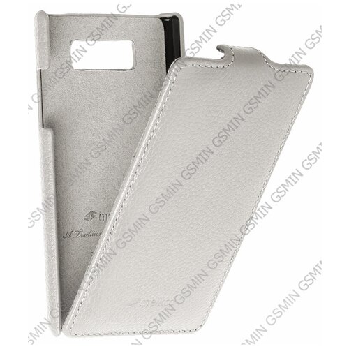 Кожаный чехол для LG Optimus L7 II Dual P715 Melkco Leather Case - Jacka Type (White LC) защитный чехол флип кейс для телефона lg l70 dual d320 d325 кожа цвет красный фирма melkco jacka type