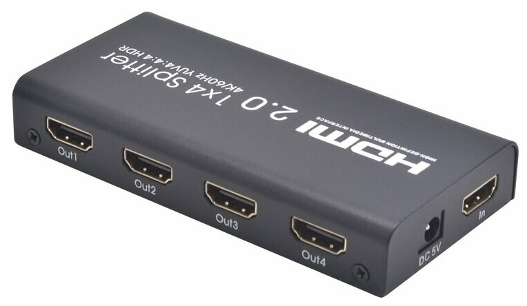 Сплиттер HDMI 1х4 Ultra HD V-2.0 (4Кх2К, 3D) /VСonn/