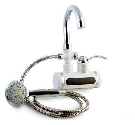 Проточный электрический кран-водонагреватель с душем (боковая подводка) - фотография № 3