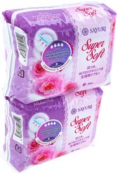 Японские гигиенические прокладки для критических дней Super Soft, SAYURI супер 24 см (набор 2 шт.)