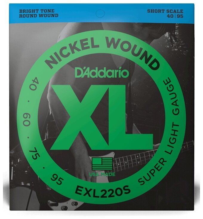 Набор струн D'Addario XL Nickel Wound EXL220S, 1 уп.