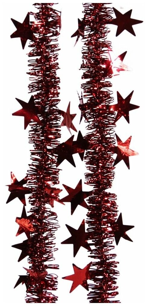 Мишура млечный путь 2 см х 2.7 м цвет - красный MOROZCO M0107