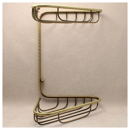 Держатель для мочалки двойной угловой FLAB GRIGLA 2201 бронза