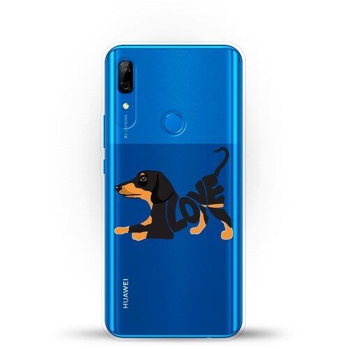 фото Силиконовый чехол такса love на huawei p smart z andy & paul