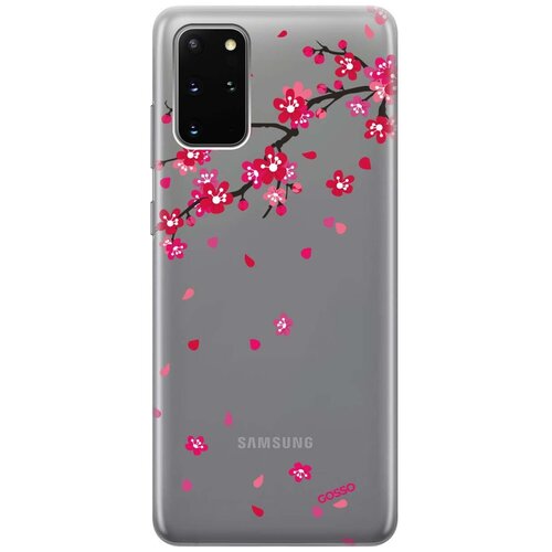 Ультратонкий силиконовый чехол-накладка Transparent для Samsung Galaxy S20+ с 3D принтом Sakura ультратонкий силиконовый чехол накладка transparent для samsung galaxy s20 с 3d принтом hello camomiles