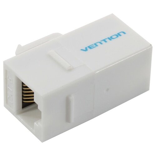 Переходник/адаптер Vention RJ45(F) - RJ45(F) 8p8c (IPGW0), 1 шт., белый переходник адаптер espada rj45 f com9 f ecomdb9f rj45 бежевый