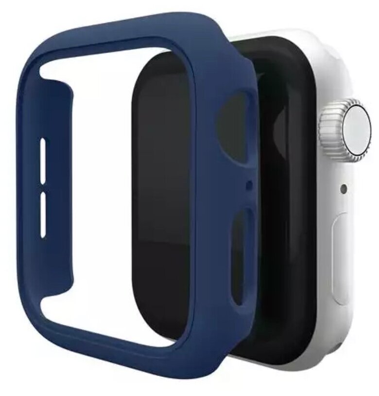 Чехол для Apple Watch 7 41мм / бампер для Apple Watch 7 41мм синий