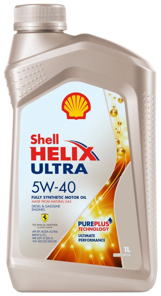 Масло моторное Shell 5W40 Helix Ultra CF/SN A3/B4 (1л)