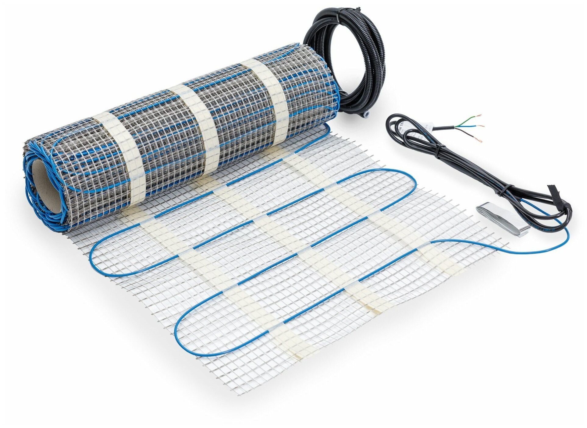 Комплект «Теплый пол» (мат) 130Вт/кв.м FinnMat 130Вт 1кв.м 2 жилы ENSTO EFHFM130.1 - фотография № 1