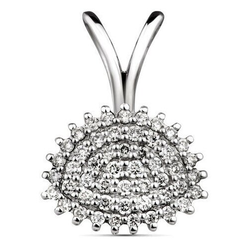 фото Русские самоцветы подвеска из белого золота с бриллиантами из коллекции frost