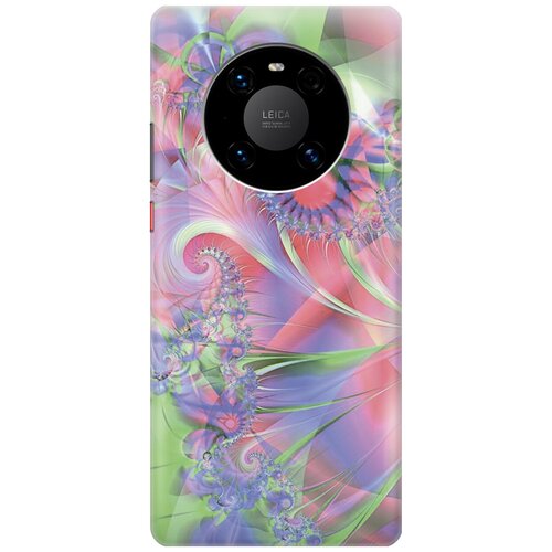 фото Силиконовый чехол на huawei mate 40 pro / хуавей мейт 40 про с принтом "красно-зеленая абстракция" gosso