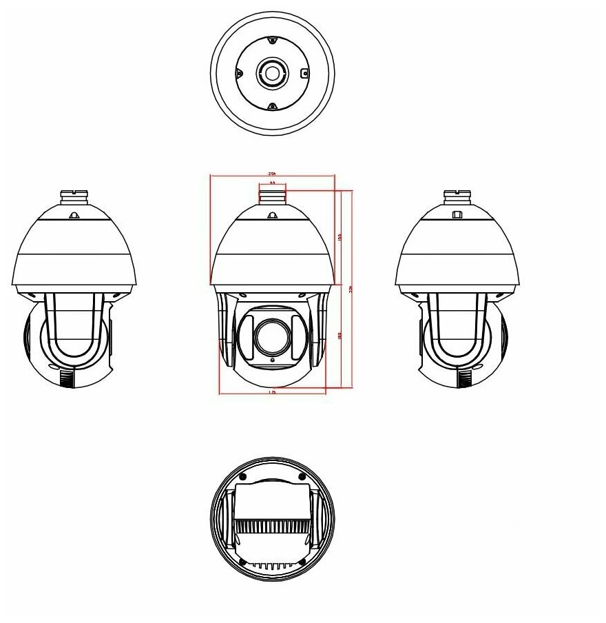 Скоростная цифровая поворотная 2,0Мп HD видеокамера AltCam DSDV22IR