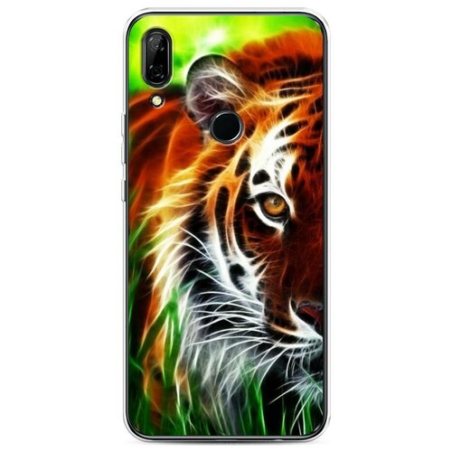 фото Силиконовый чехол "тигр в траве" на huawei p smart z / хуавей п смарт z case place