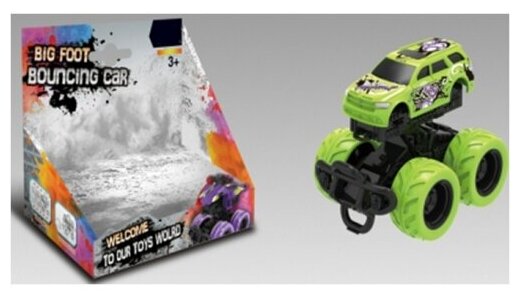 Машинка Funky Toys, с краш-эффектом, пул-бэк, зелёная 60008