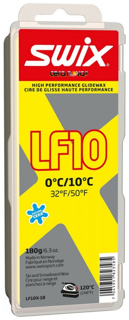 Парафин Swix LF10X-18 (10.0) 180г yellow