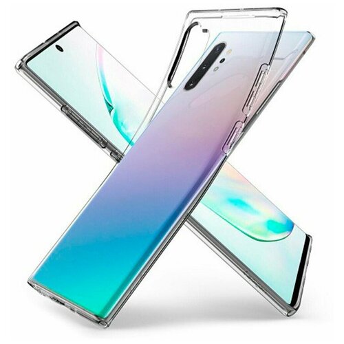 фото Ультратонкий силиконовый чехол для телефона samsung galaxy note 10 plus / прозрачный защитный чехол для смартфона самсунг галакси нот 10 плюс / premium силикон накладка с протекцией от прилипания / ультратонкий премиум силикон (прозрачный) life style