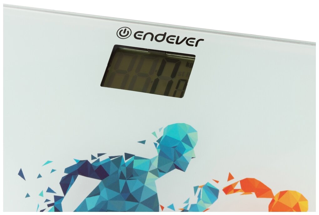 Весы напольные электронные Endever Aurora-562 / рисунок Спортсмены / закаленное стекло / до 150 кг - фотография № 11