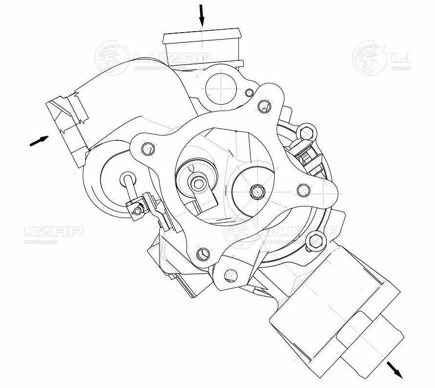 Турбокомпрессор для а/м Audi A4 (07-)/A5 (09-) 1.8T [CDHA;CABB] LUZAR - фото №20