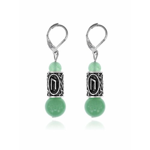 Серьги  Уруз, нефрит