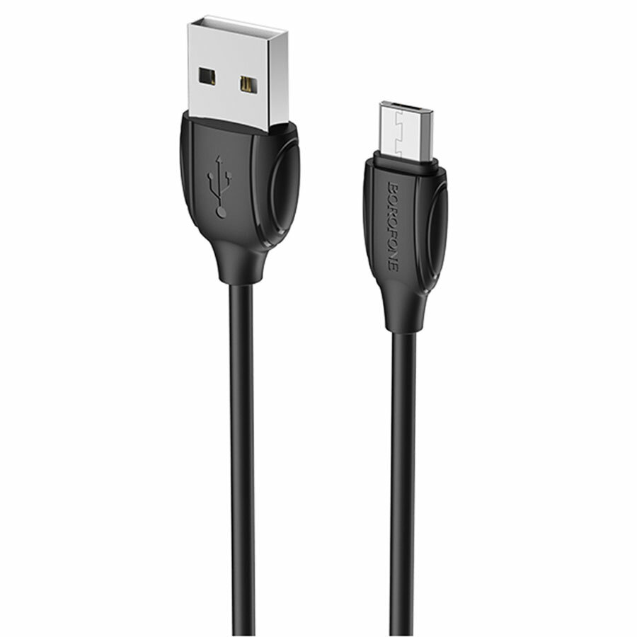 Кабель USB BOROFONE BX19 Benefit USB - MicroUSB, 1.3А, 1 м, черный