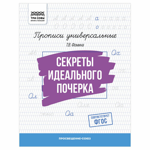 Прописи универсальные, А5 ТРИ совы Секреты идеального почерка, 16стр, 10 штук прописи универсальные а5 книжный дом 16 уроков формирования красивого почерка 16стр 5 штук