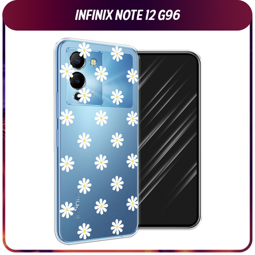 Силиконовый чехол на Infinix Note 12 G96 / Инфиникс Ноут 12 G96 Маленькие ромашки, прозрачный чехол силиконовый для infinix note 12 g96 turbo ультратонкий прозрачный