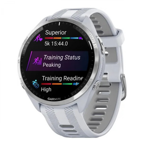 Умные часы Garmin Forerunner 965 (Цвет: White) умные часы forerunner 965 черные темно серый dlc титановый безель с желто черным ремешком