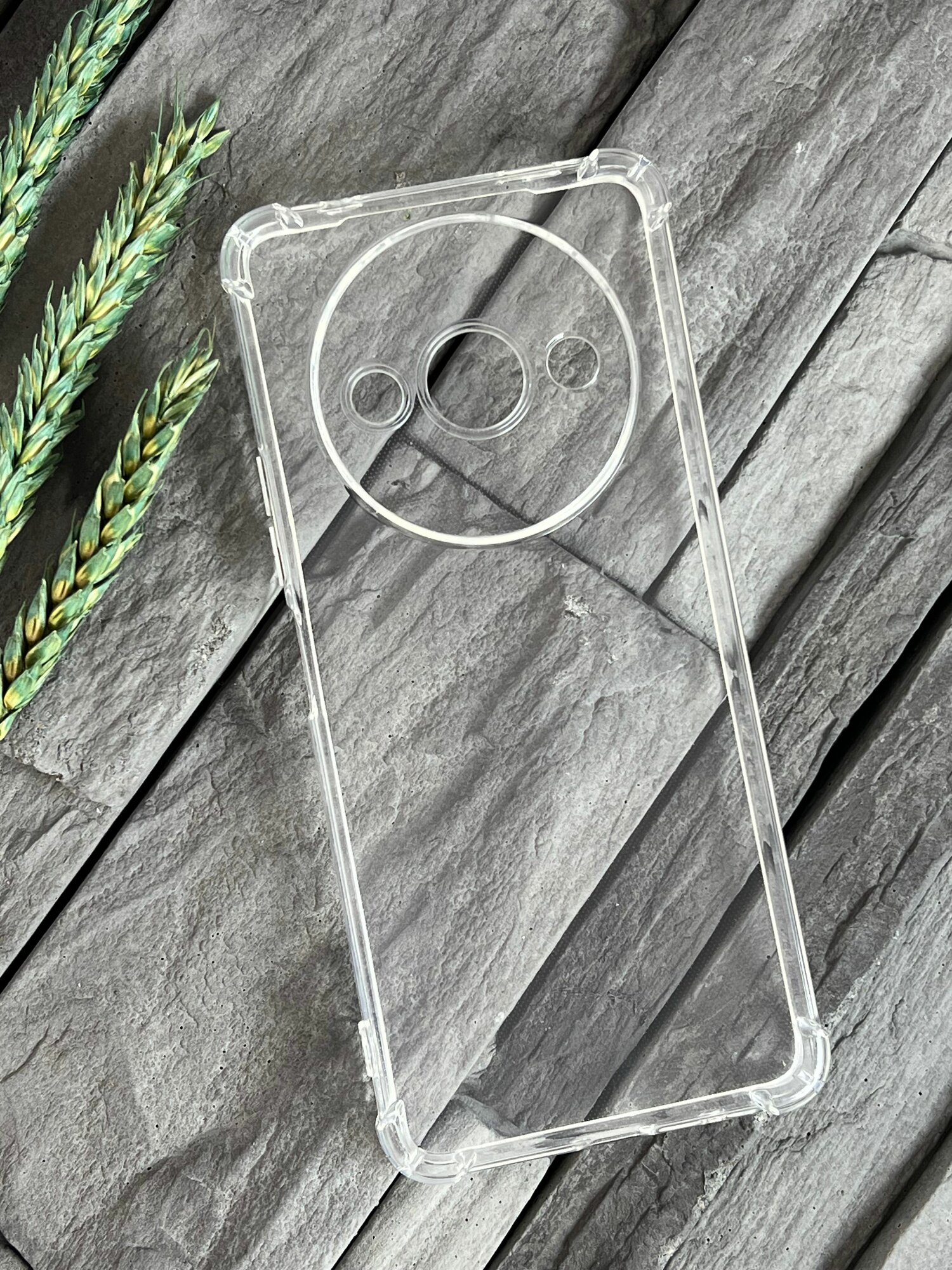 Чехол для Xiaomi Redmi A3/ A3x / Poco C61 ( Редми А3 / А3х / Поко Ц61) противоударный / с защитой камеры / прозрачный