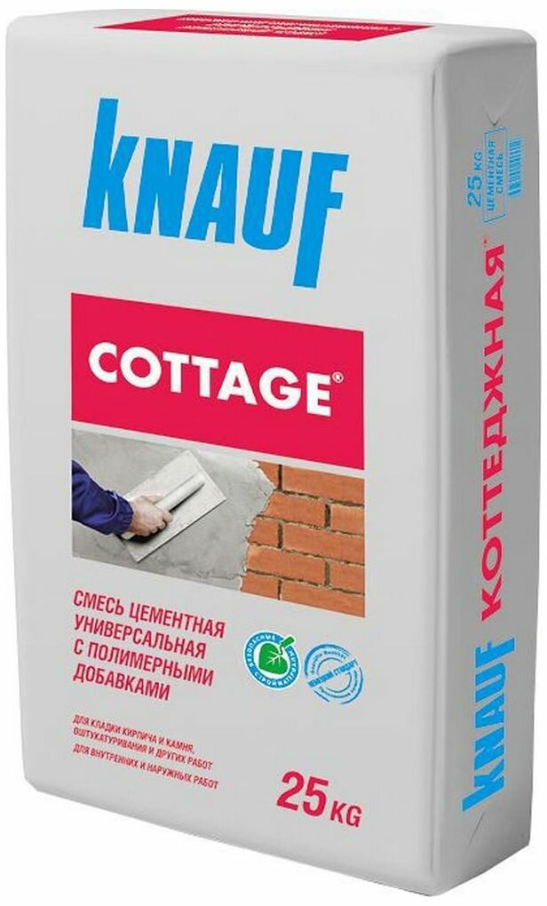 Смесь цементная универсальная Knauf Коттедж, 25 кг - фото №8