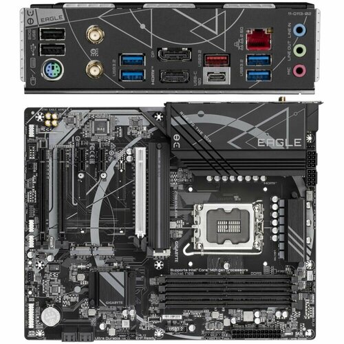 Материнская плата Gigabyte Z790 Eagle AX Z790 Socket-1700 4xDDR5 4xSATA3 RAID 3xM2 3xPCI-E16x 5xUSB32 1xUSB32 Type C DP HDMI WiFi 25Glan ATX 2990100₽