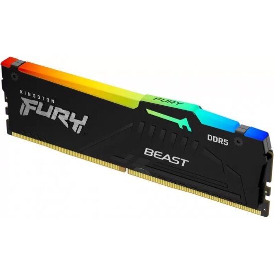 Оперативная память Kingston FURY Beast Black RGB DDR 5 DIMM 32Gb PC-48000 6000Mhz CL40 1.35V (KF560C40BBA-32)