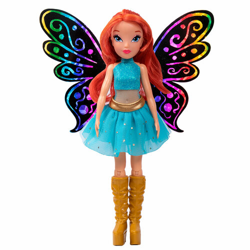 кукла winx club bling the wings стелла с крыльями и глиттером 24 см winx club iw01312203 Кукла Winx Club Блум с аксессуарами IW01252101