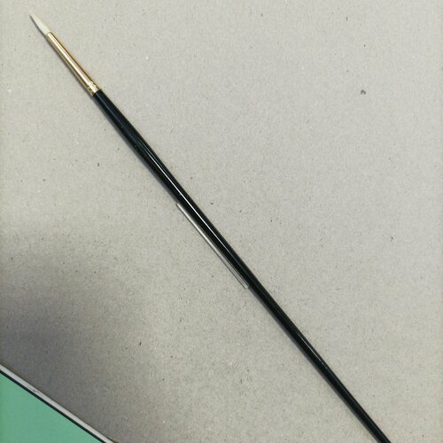 Кисть художественная щетина Classic круглая N 1 длинная ручка Pinax