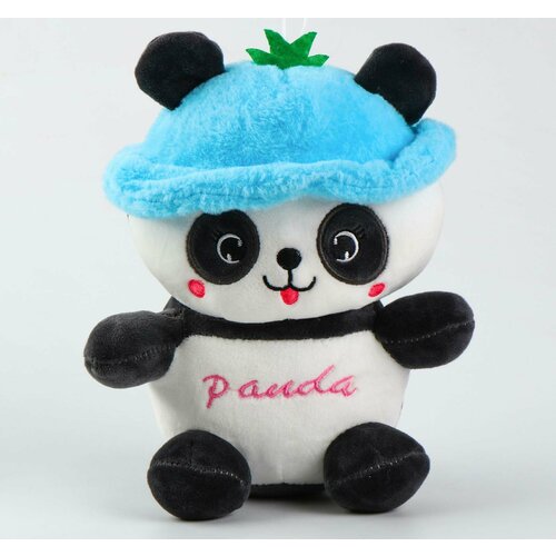 Мягкая игрушка Панда в панамке, 20 см
