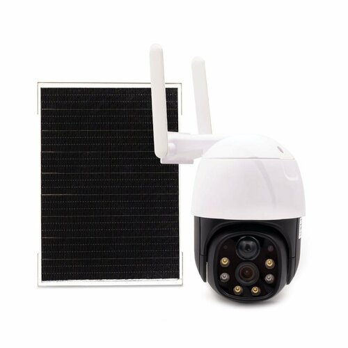 уличная поворотная беспроводная 4g 2mp ip камера linksolar mod k66 4g dual n49235po с солнечной панелью 8вт и аккумулятором с записью на sd карту Уличная поворотная беспроводная 4G 2MP IP-камера Линк Солар GH55-4G-2MP (4G) (N50770UL) с солнечной панелью 7Вт и аккумулятором, с записью