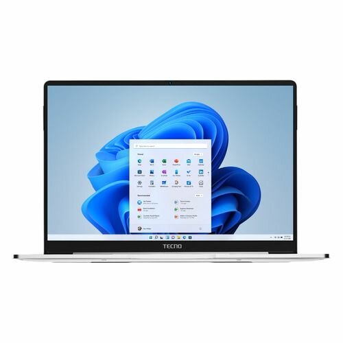 Ноутбук TECNO MegaBook T1 TCN-T1I5W15.512. SL, 15.6", IPS, Intel Core i5 1155G7 2.5ГГц, 4-ядерный, 16ГБ LPDDR4, 512ГБ SSD, Intel Iris Xe graphics, Windows 11 Home, серебристый