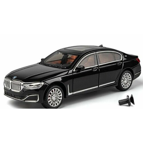 Металлическая коллекционная модель BMW 7, Чёрная БМВ, 1/24