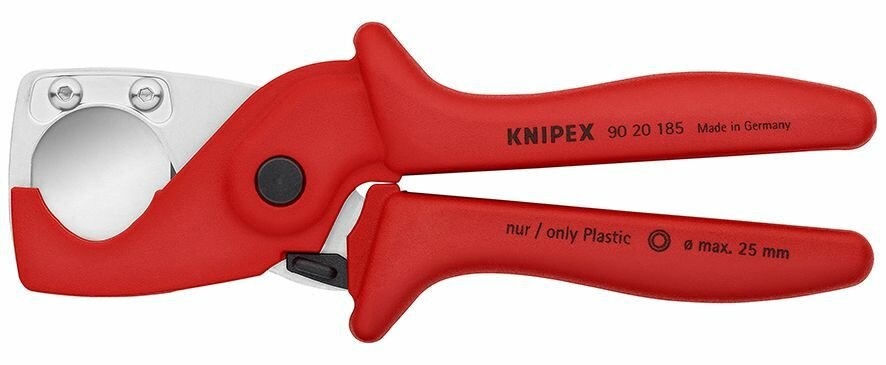 Труборезы Труборез-ножницы KNIPEX PlastiCut для шлангов и защитных труб, d 25 мм, длина 185 мм KN-9020185