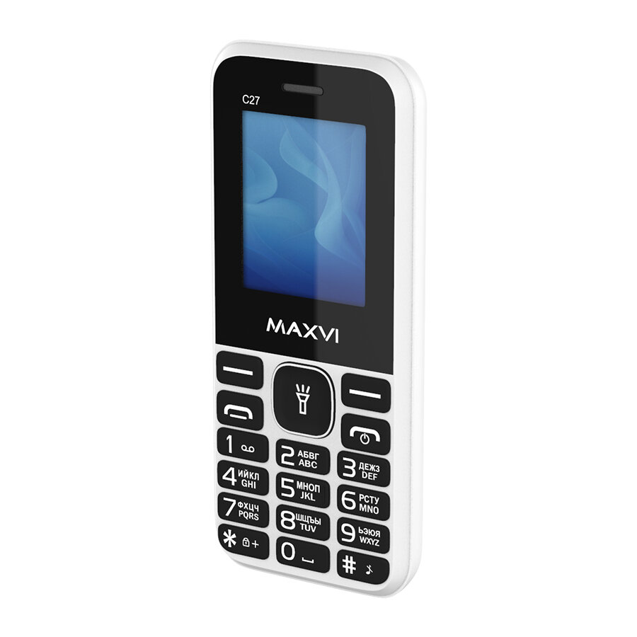 Телефон MAXVI C27, 2 SIM, white