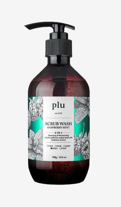 PLU Гель-скраб для душа с малиной и мятой Scrub Wash Raspberry Mint