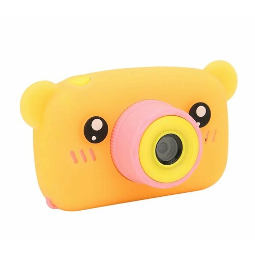 Детский цифровой фотоаппарат, медвежонок оранжевый