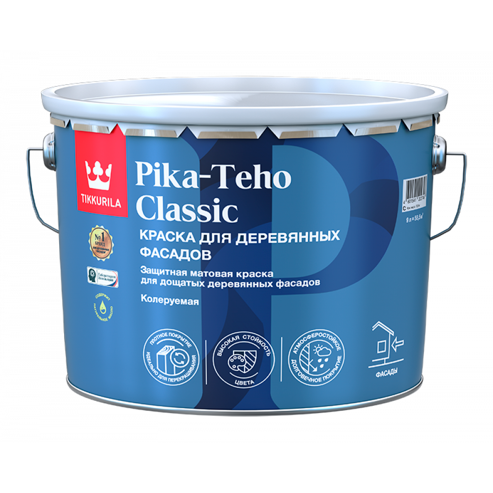 Краска для домов PIKA-TEHO CLASSIC База C матовая 9 л