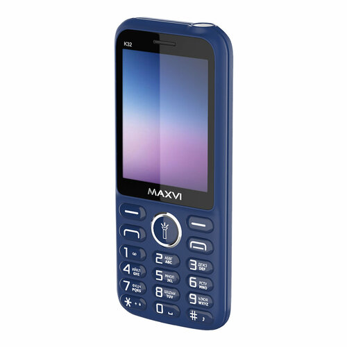 Телефон MAXVI K32, 2 SIM, blue телефон maxvi x10 sim micro sim aqua blue
