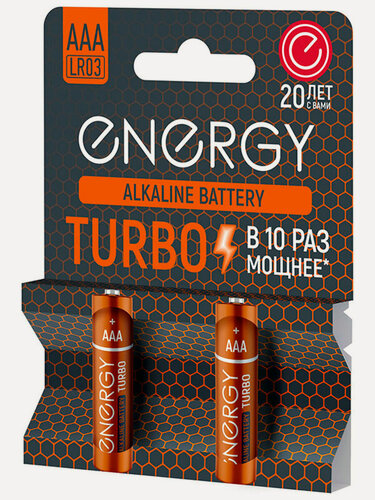 Изображение товара Батарейка алкалиновая Energy Turbo LR03/2B (АAА) 107048